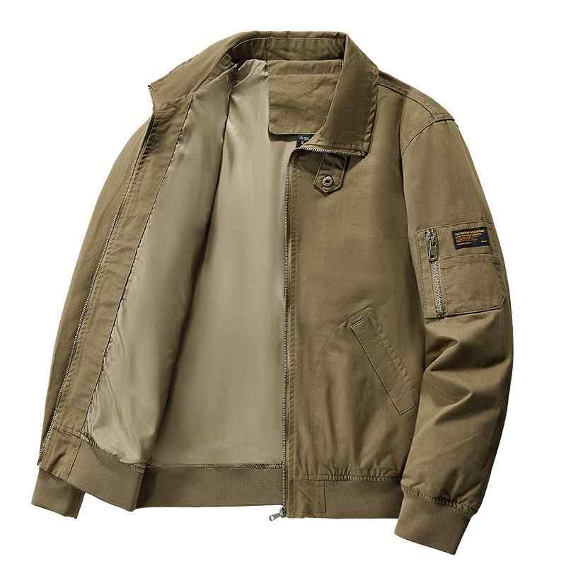 ジャケット 男性用 ワークジャケット ブルゾン ジャンパー 厚手 撥水 防寒 カーキ ブラック グリーン 大きいサイズ