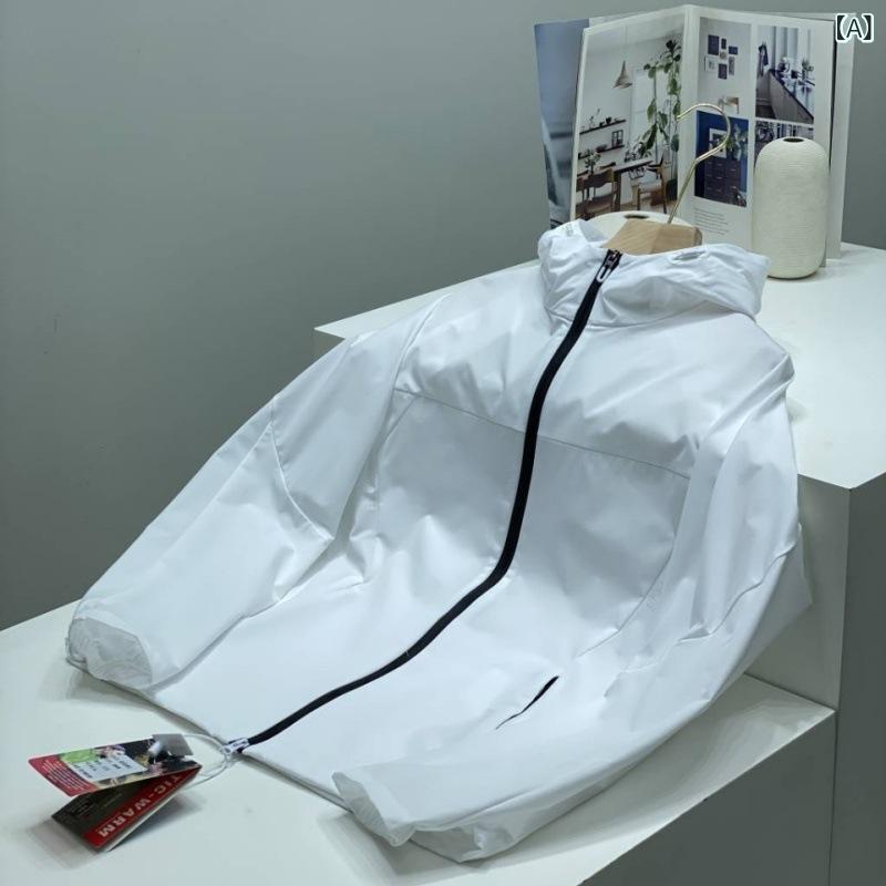 ジャケット 男性用 スポーツ カジュアル ライトアウター コーデュロイ 長袖 白 黒 オレンジ