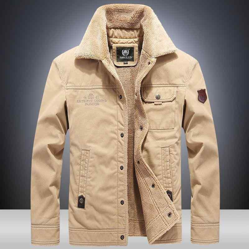 ジャケット 男性用 大きいサイズ 裏起毛 厚手 コットン 襟付き 紳士服 ビジネス 秋冬 黒 ブルー カーキ(x2)