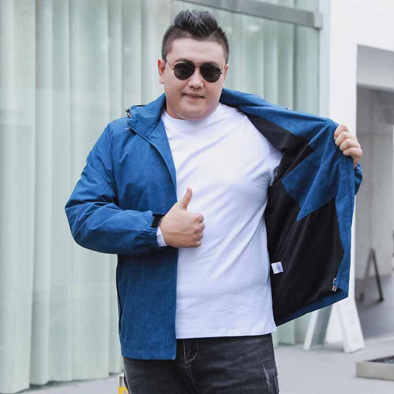 ジャケット メンズ 男性用 防水 防風 アウター スポーティ カジュアル ウェア 春秋 薄手 ポリエステル 花柄 ホワイト ブラック ブルー 大きいサイズ