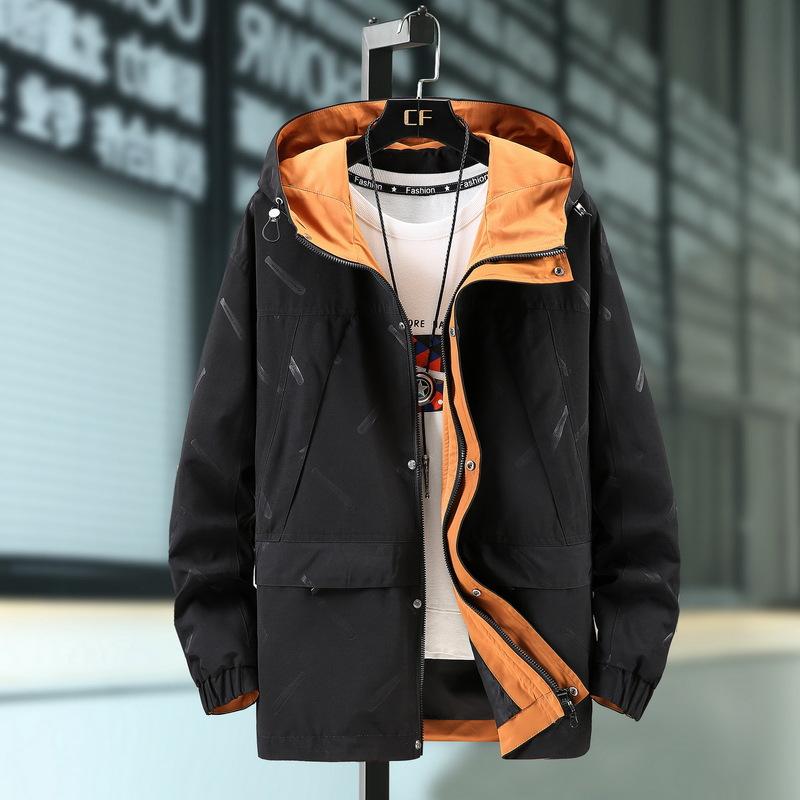 ジャケット 男性用 ブルゾン ジャンパー 大きいサイズ ゆったりサイズ ワークウェア 撥水 防風 アウター 黒 ブラック ポリエステル(x2)