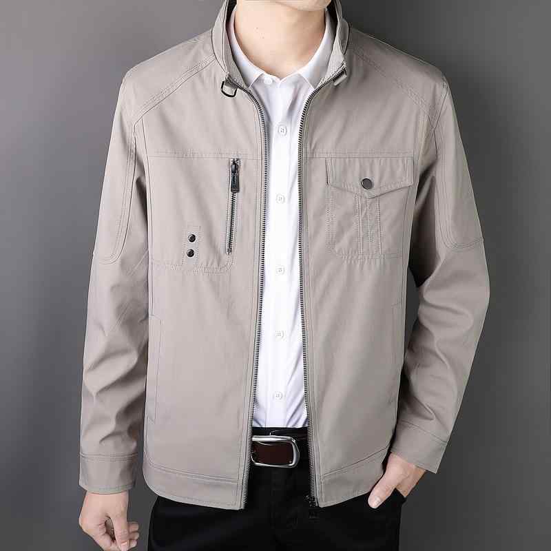 ジャケット 男性用 ブルゾン 薄手 無地 春秋 ポリエステル 立ち襟 ラペル ビジネス カジュアル ブラック 黒(x2)｜LINEAR shop