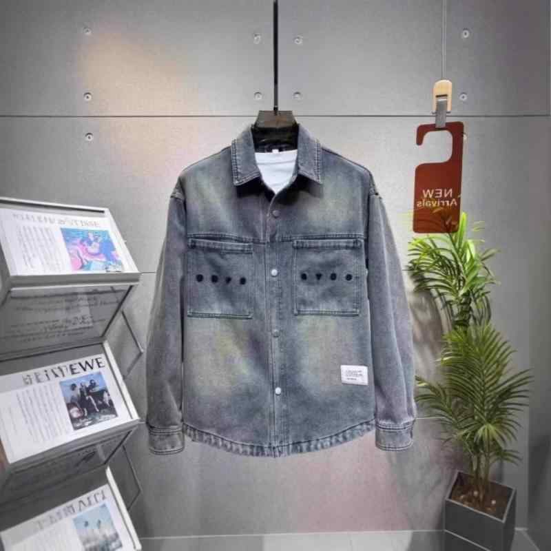 ジャケット メンズ デニム Gジャン シャツジャケット 秋物 10代 20代 襟付き ルーズフィット ポリエステル ブルー
