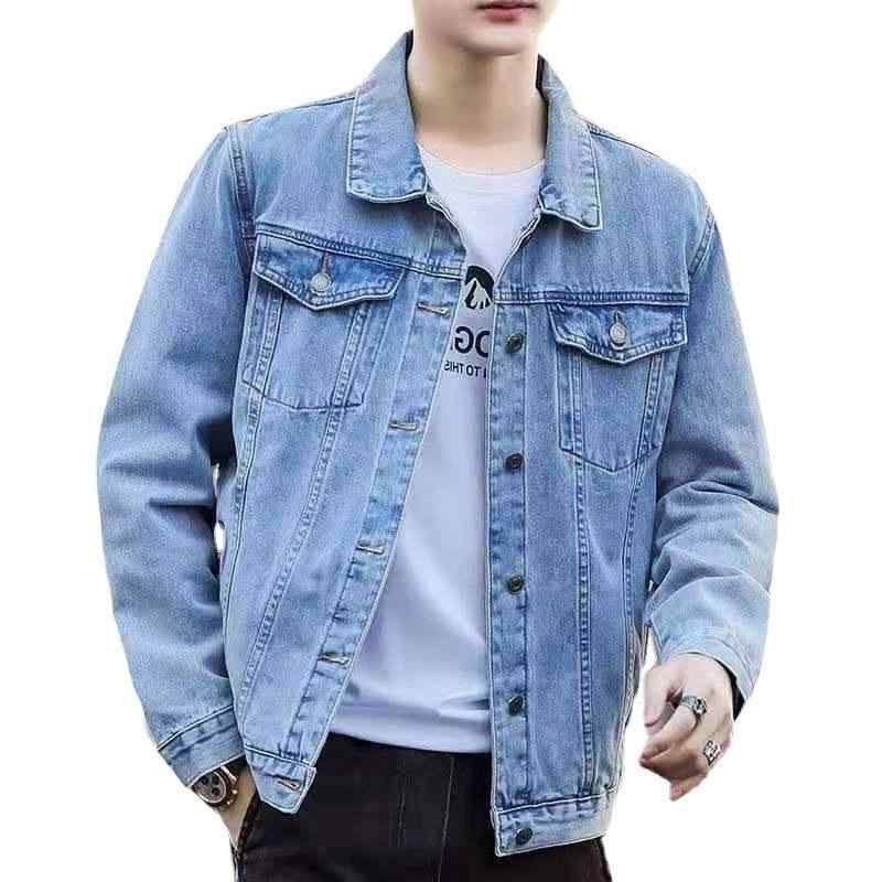 ジャケット メンズ デニムジャケット Gジャン 男性用 カジュアル 春物 ブルゾン コットン 浅ブルー ブラック ダークブルー