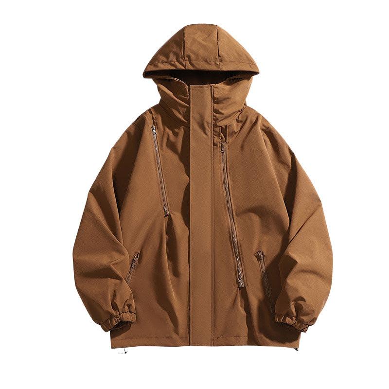 ジャケット メンズ 防水 登山服 春秋 アウター アウトドアウェア 配色 切り替え 撥水 防風 フード付き マウンテンパーカー ブルゾン ジャンパー 大きいサイズ