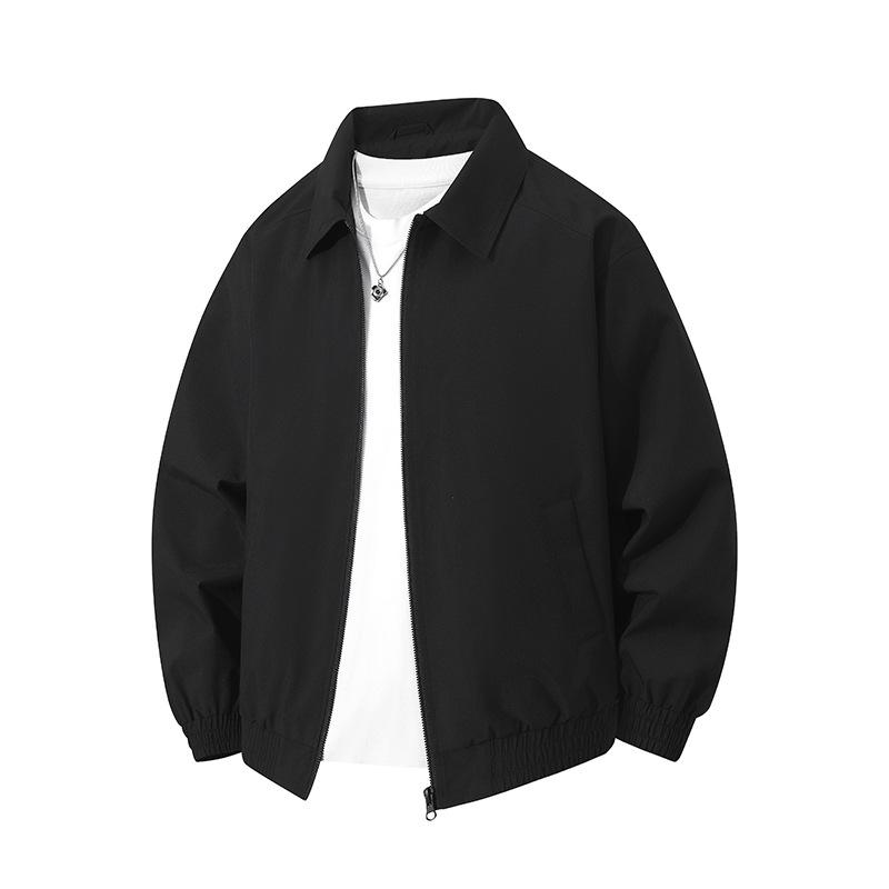 ジャケット 男性用 紳士服 ビジネス カジュアル アウター ジャンパー ブルゾン 春秋 薄手 防風 撥水 無地 浅グレー 黒 深藍色