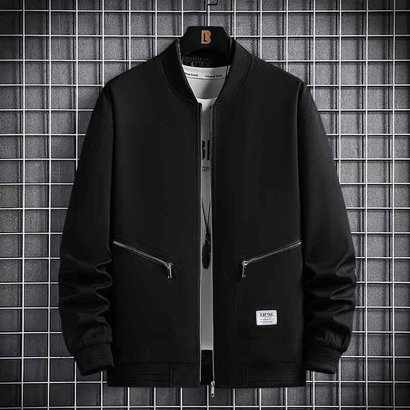 ジャケット メンズ 男性用 ブルゾン ジャンパー MA-1 スタジャン 大きいサイズ ゆったりサイズ 春秋 ポリエステル 黒 ブラック グレー カーキ ネイビー M L XL 2XL 3XL 4XL 5XL 6XL 7XL 8XL 9XL