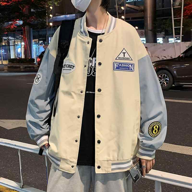 ジャケット メンズ スタジアムジャンパー 薄手 カジュアル スポーツウェア 秋 カーキ ブラック ブルー 4,464円