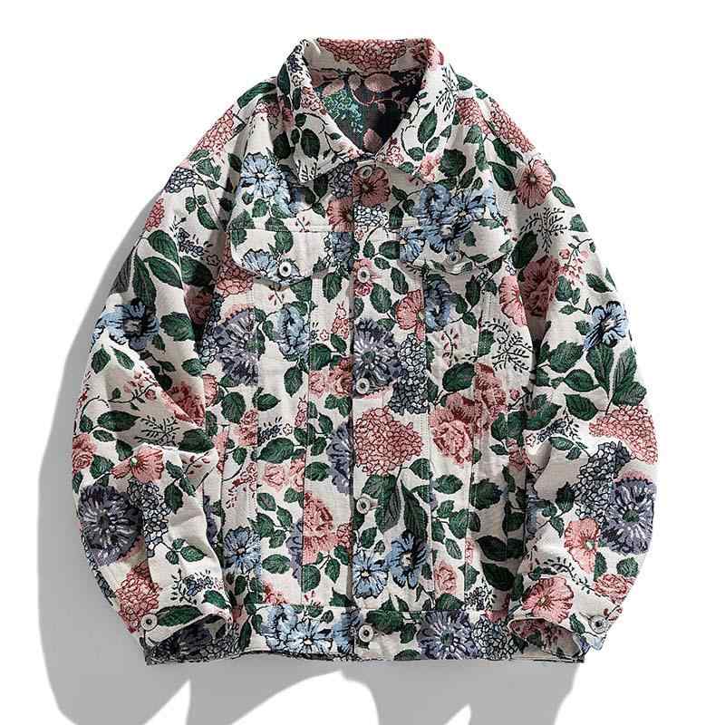 ジャケット メンズ 男性用 シャツジャケット 砕花柄 ポリエステル 混合 ?松 通気 耐摩耗 秋