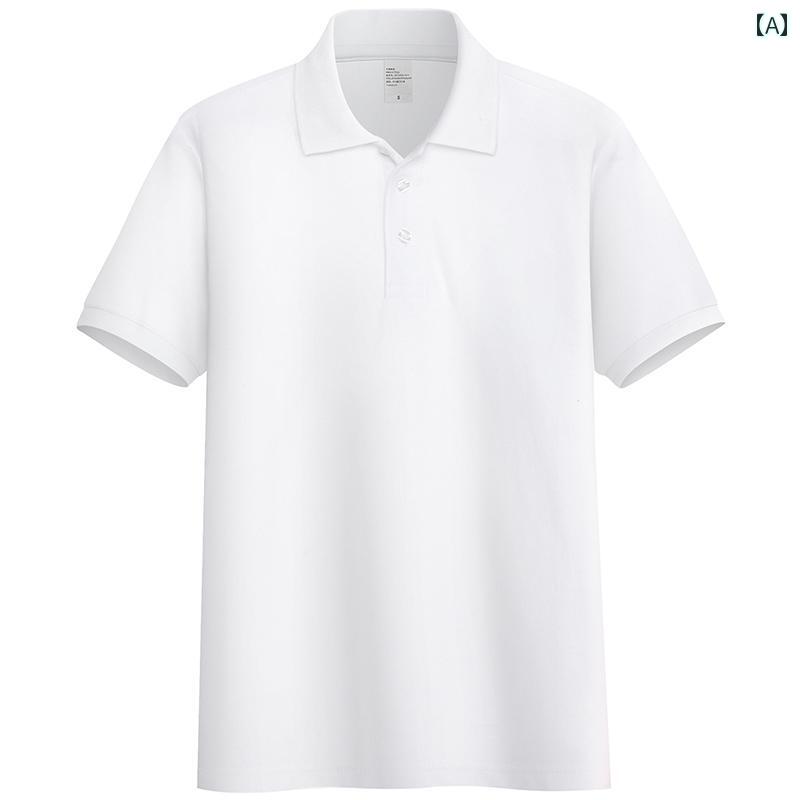 220 g 綿 ポロシャツ メンズ Tシャツ 半袖 ラペル ゆったり 無地 パール コットン 夏.カラフルカラーオシャレ