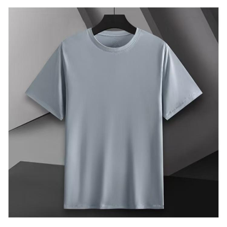 Tシャツ メンズ 半袖 コットン混紡 無地 クルーネック カットソー 接触冷感 吸湿速乾 ストレッチ 普段使い ルームウェア 春夏(x5)