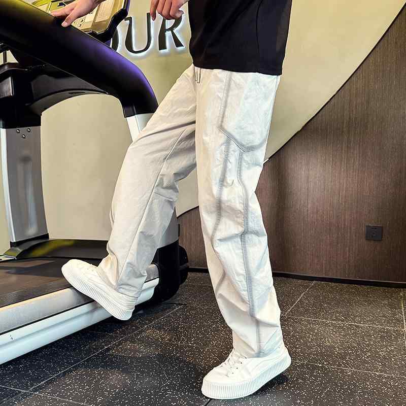 パンツ メンズ 扎染 ストレート ワイドレッグパンツ 運動 普段使い 韓国 リラックス ゆったり 伸縮性