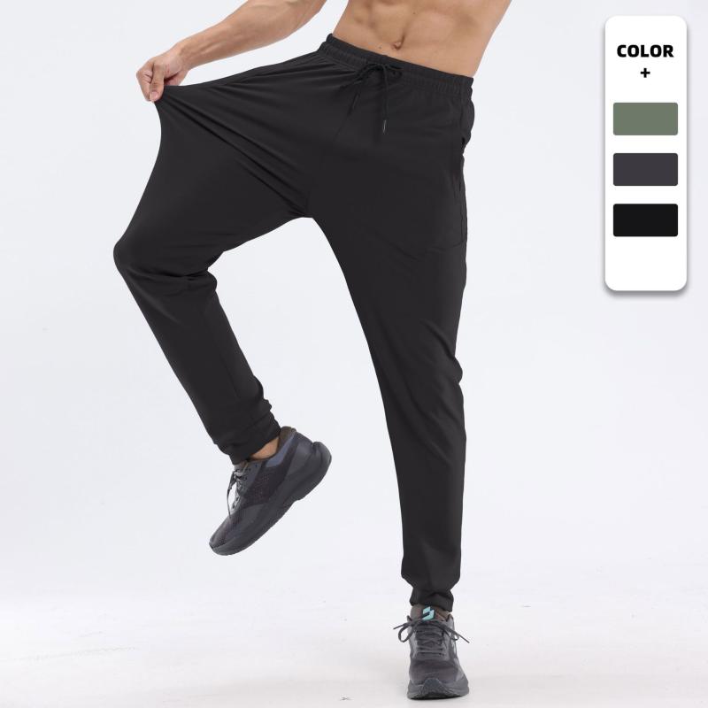 スポーツパンツ メンズ 男性用 バスケットボール ランニング ニット 裾絞り ?松 透湿 速乾 運動 普段使い ロングパンツ 高腰 グレー オリーブ ブラック