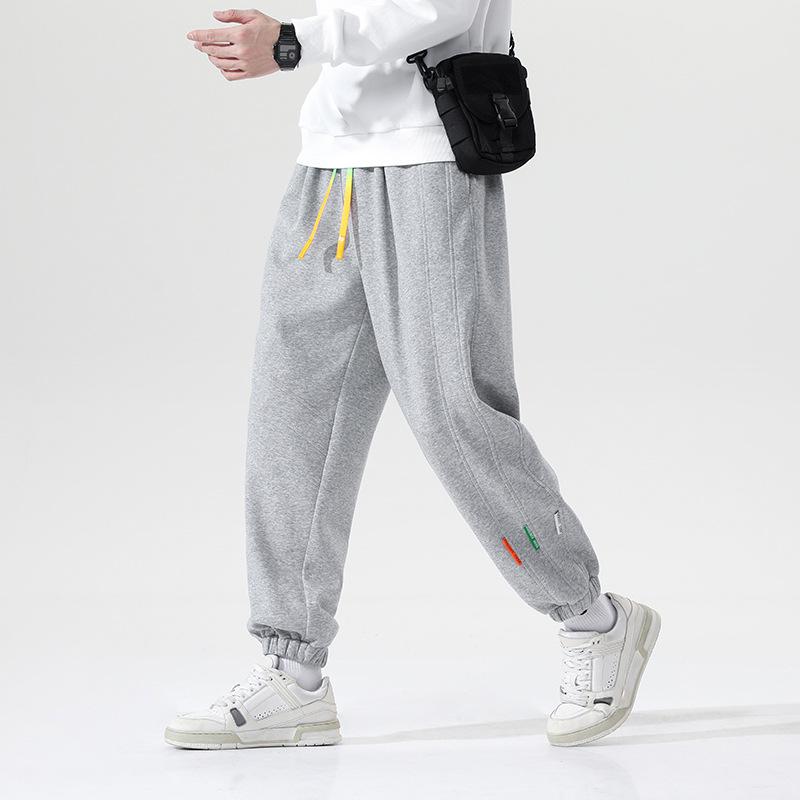 ズボン メンズ スウェットパンツ 男性用 9分丈 イージーパンツ ルームウェア 大きいサイズ コットン 部屋着 リラックスパンツ ブラック グレー ホワイト系