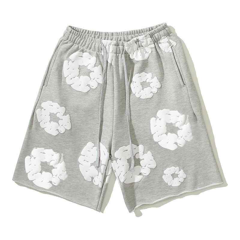 ショートパンツ メンズ 男性用 木綿 コットン ゆったり リラックス ハーフパンツ イージーパンツ ワイドパンツ 総柄 プリント ブラック グレー パープル カーキ ブルー オレンジ ピンク カジュアル 普段使い