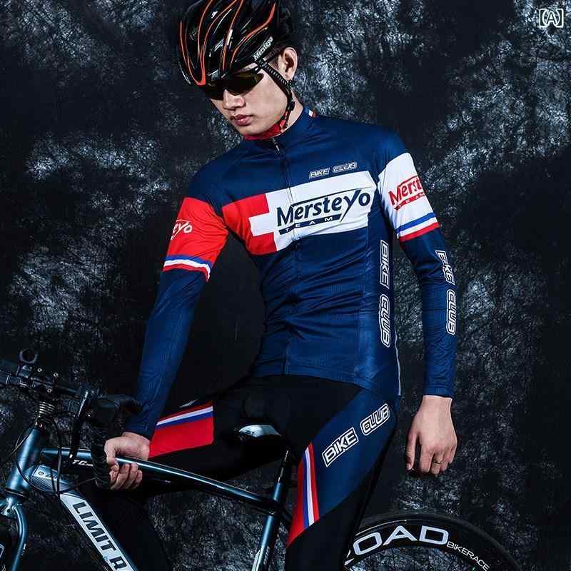 楽天市場】サイクリングウェアメンズジャケットズボンズ装備長袖スーツ