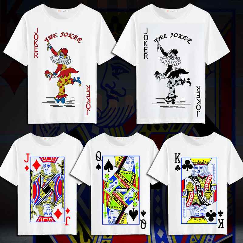 Tシャツ 男性用 メンズ 半袖 ポーカー柄 レトロ 中国風 ヨーロピアン ストリート カジュアル トップス ポリエステル プリント S M L XL 2XL 3XL 4XL 春夏(x3)