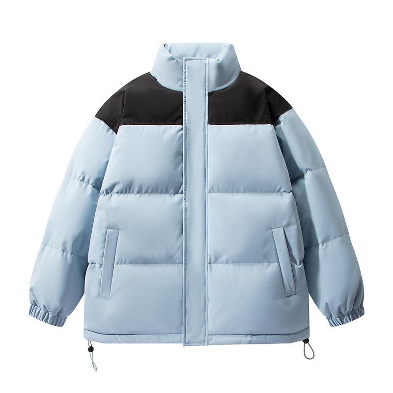 綿服 メンズ パデッドジャケット 立襟 色彩設計 ポリエステル 秋冬 防寒 普段使い走り 御部屋着 黒いこと 白いこと サクラ色系 青み カーキ(x2)
