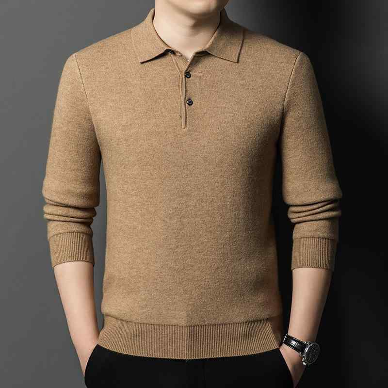 ニット メンズ 紳士服 リブ編み タートルネック セーター トップス 長袖 厚手 ポリエステル混紡 無地 ブラック グレー 秋冬(x2)|LINEAR shop