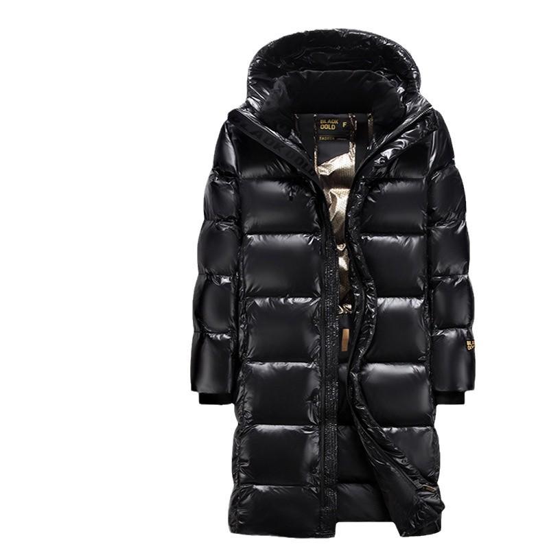 羽?服 メンズ 男性用 ロング丈 ダウンジャケット 真冬 防寒 撥水 厚手 白 ダウン90% 立襟 フード付き ブラック 黒｜LINEAR shop