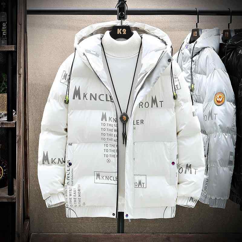 落ち込む上衣 メンズ 成人男性用 ボンネット付き添い人 中綿 防寒 生あたたかい アウター トップス 普段使い走り 心地好い 表どおり 表現スタイル 冬 白いこと 黒いこと しろがね色