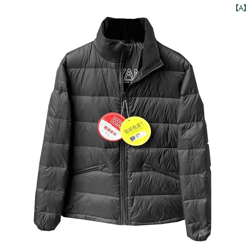 ダウンジャケット メンズ 防寒 防水 防風 撥水 立襟 ?松 暖か ポリエステル 黒 M L XL 2XL 3XL 秋冬(x2)