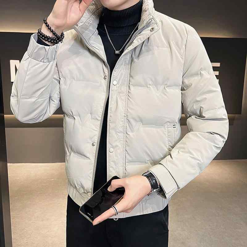 羽?服 メンズ 落ち込む上衣 冬期 防寒 加厚 保温 白ダックダウン 遊撃手丈 アウター 練りあわせる型 無地 黒 カーキ 緑