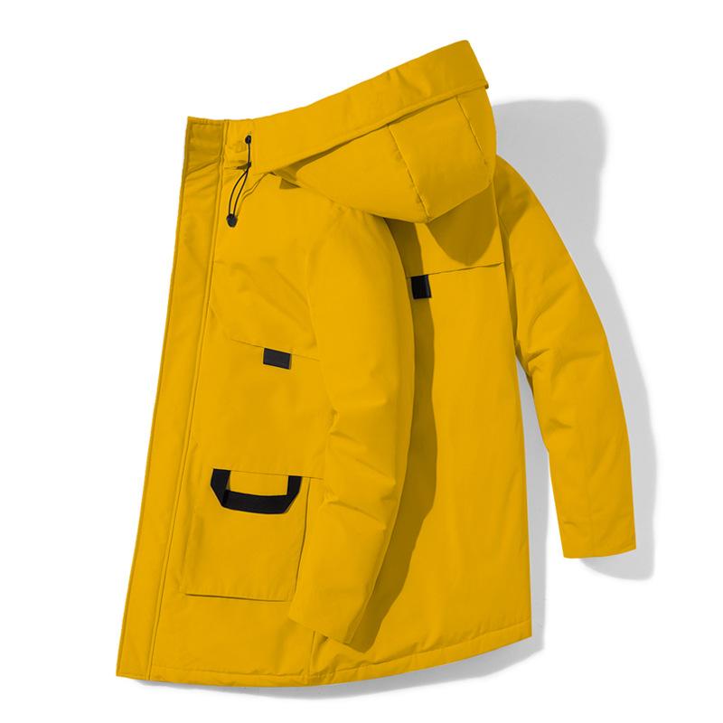 羽?服 メンズ 男性用 中綿 ジャケット 中綿 コート 防寒着 秋冬 厚手 立襟 撥水 防風 黒 カーキ 黄色