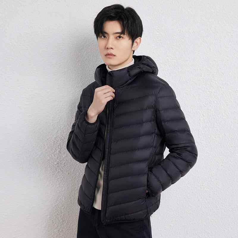 羽?服 メンズ 男性用 薄手 軽量 ?帽 防? 撥水 透湿性 ブラック グレー系