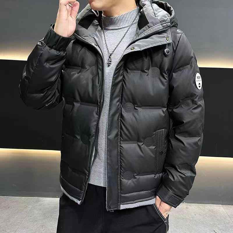 羽?服 メンズ ダウンジャケット 冬季 防寒 加厚 暖かい 立襟 ショート丈 無地 ポリエステル 白 グレー 黒