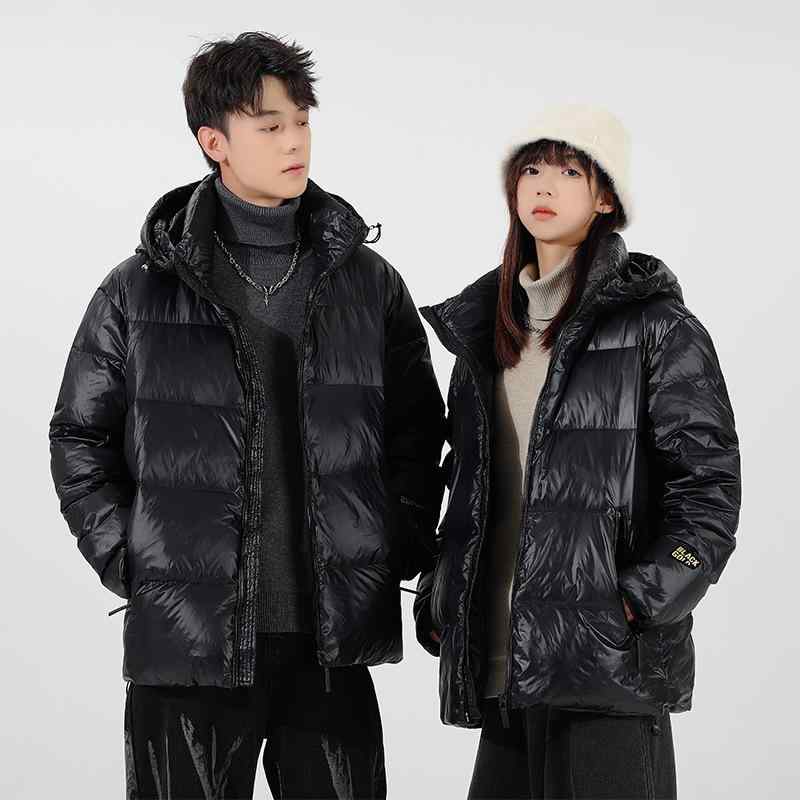 羽?服 メンズ ショート丈 黒 ブラック 防寒 アウター ダウンジャケット フード付き 70％以上 ダウン 暖かい あったか 秋冬