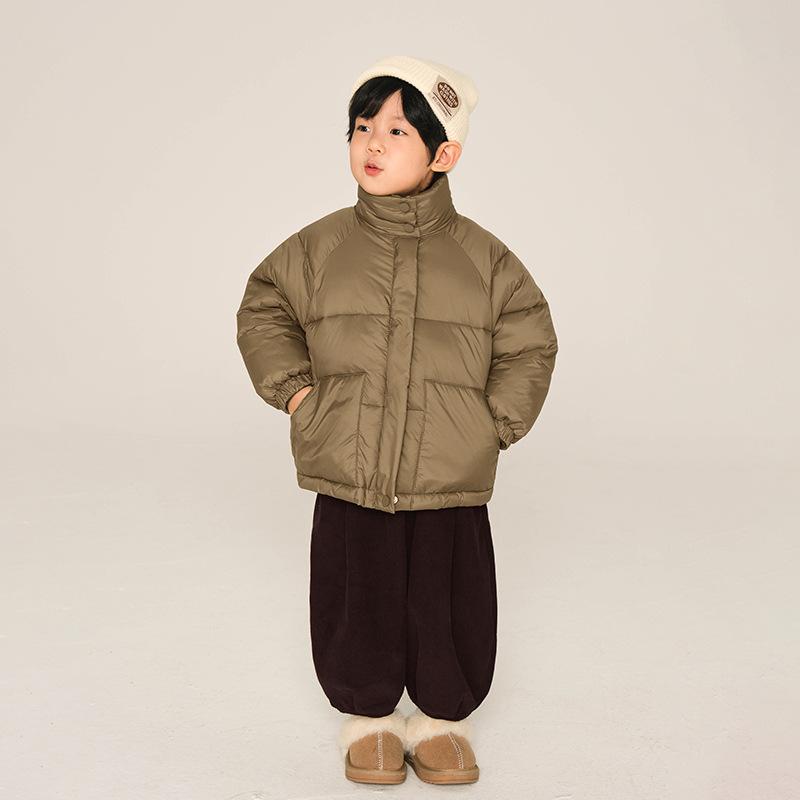 赤ちゃん服 ボーイズ 落ち込む風 中綿上衣 アウター 秋冬 90糎 100糎 110糎 120糎 130糎 140糎 高襟 防寒 生あたたかい 御坊っちゃん 赤ちゃん 小学生 無地 韓国(x2)