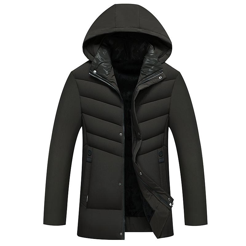 コート メンズ 中綿 裏起毛 フード付き ポリエステル 厚手 無地 ブラック 紺色 XL 2XL 3XL 4XL 5XL ビジネス カジュアル 秋冬
