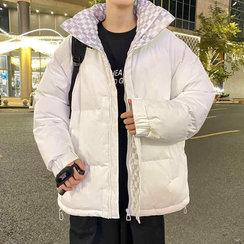 落ち込む上衣 メンズ 立襟 遊撃手丈 中綿 朦々たる 秋冬 韓国 心地好い アウター S M L XL 2XL 3XL 白いこと 黒いこと(x2)