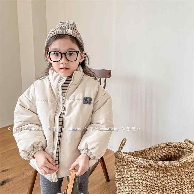 赤ちゃん服 秋冬 赤ちゃん用 中綿上衣 男女兼用 アウター 前掛け 冬 高襟 80糎 90糎 100糎 110糎 120糎 130糎 ポリエステル 可愛らしい 無地 裏地綿織物(x2)