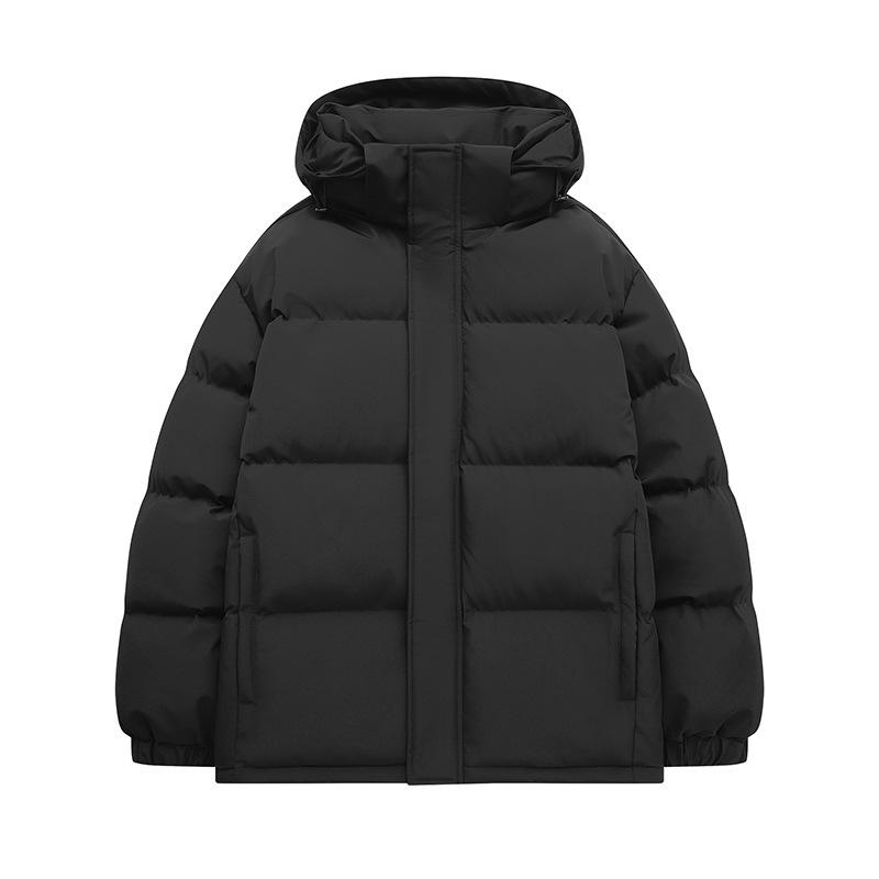 綿ジャケット メンズ フード付き 中綿 防寒着 パデッドジャケット ゆったりサイズ 厚手 ポリエステル 黒 アイボリー 深グレー 黄緑 中国レッド 月光ブルー ローズピンク 秋冬 S M L XL 2XL 3XL 4XL(x2)