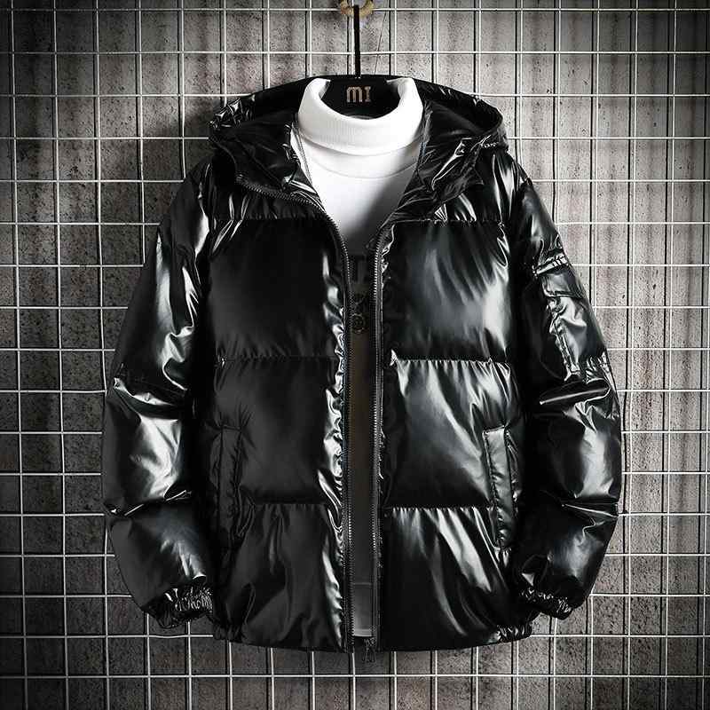綿ジャケット メンズ アウター 冬服 韓国 パーカー 厚手 トップス 男性用 秋冬 ポリエステル ブラック 紺 シルバー S M L XL 2XL 3XL 4XL 5XL