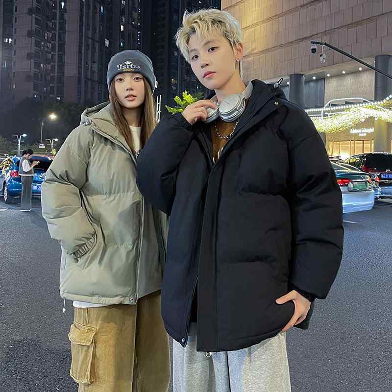 綿ジャケット メンズ 男性用 防寒着 中綿 アウター フード付き 無地 秋冬 普段使い カジュアル スタイル M L XL 2XL 3XL 4XL 米白 深グレー 黒 ブラック 灰緑 ピンク系 薄青 紫 カーキ(x2)