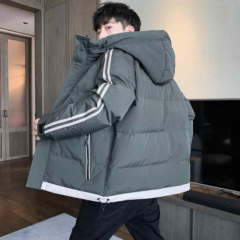 ダウンジャケット 男性用 中綿 冬物 アウター フード付き 2本ライン ポリエステル 7XL 6XL 5XL 4XL 3XL 2XL XL L M 8XL 防寒 普段使い カジュアル(x2)