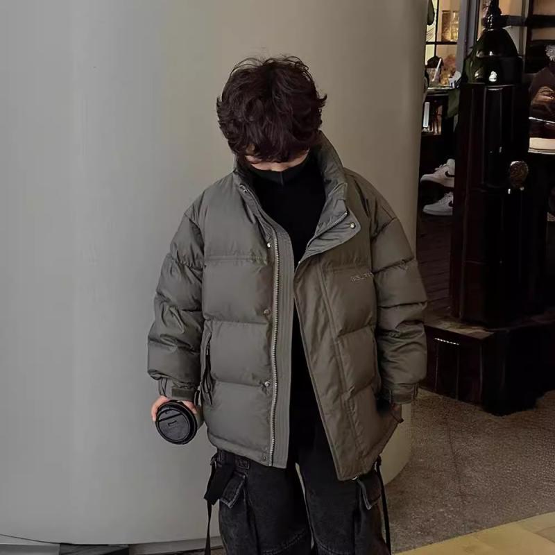 赤ちゃん用綿上衣 御坊っちゃん 冬用 中綿 厚地の外套 朦々たる 防寒 120糎 130糎 140糎 150糎 160糎 170糎 高学年 小学生 ボーイズ アウター 薄墨色 緑 黒 ポリエステル(x2)