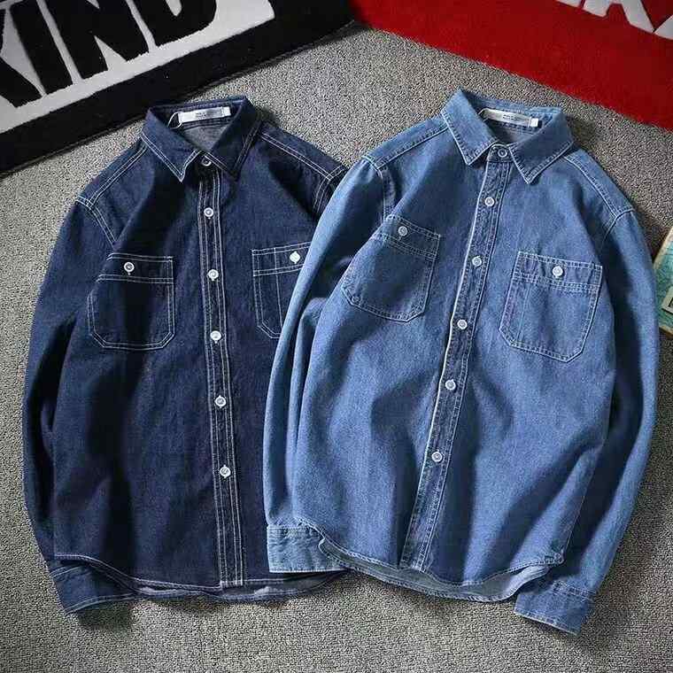 シャツ メンズ 男性用 デニム 長袖 ワークシャツ ネルシャツ風 4シーズン対応 防しわ加工 ゆったりサイズ 普段使い