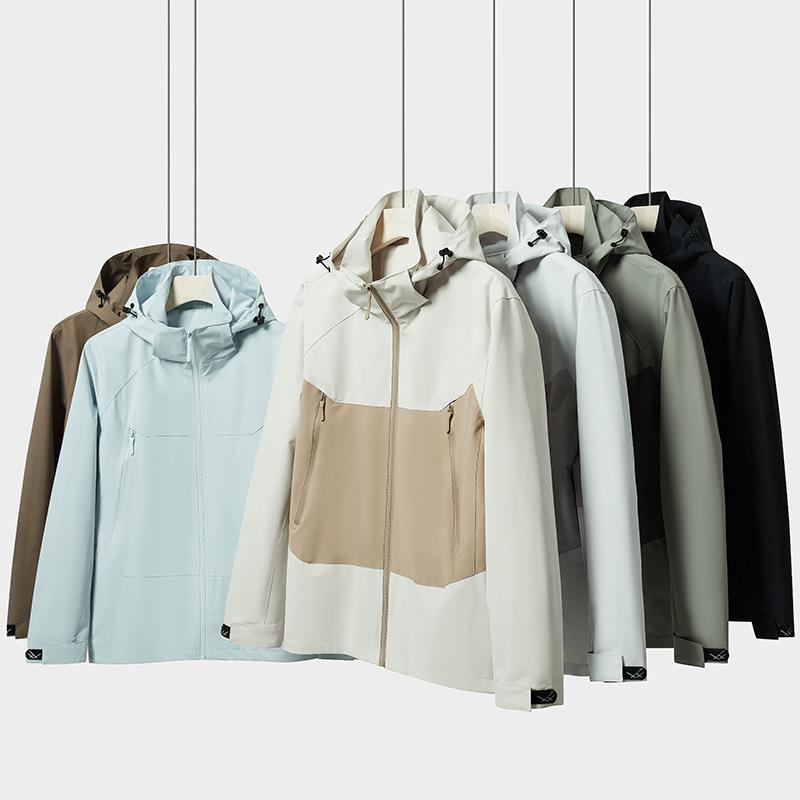 マウンテンパーカー メンズ レディース 防水 防風 ジャケット 春秋 アウトドア 登山 ウェア 配色 切り替え フード付き ミリタリー カジュアル スポーティー 大きいサイズ 4,489円