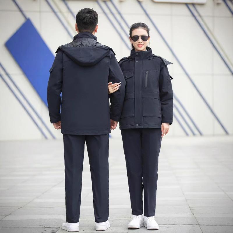作業服 メンズ 防寒着 綿 取り外し可能 中綿 ジャケット ワークウェア 秋冬 工場 現場作業 グレー 緑 青 赤 オレンジ