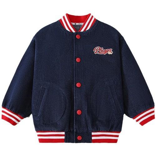 ジャケット キッズ 男の子 デニム 春秋 野球 アウター Gジャン 子供服 ボーイズ おしゃれ かわいい 110 120 130 140 150 160