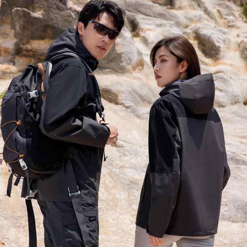 マウンテンパーカー 男性用 防風 防水 防寒 登山 ワークウェア アウトドアウェア ジャンパー アウター ポリエステル 切り替え スポーツウェア