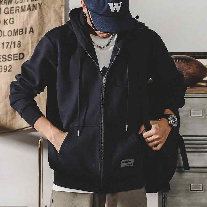 パーカー メンズ 男性用 スウェット ジップアップ フード付き 無地 薄手 コットン ゆったり 大きめサイズ ラグラン袖 カジュアル スポーティー 普段使い 部屋着 ブラック ブルー
