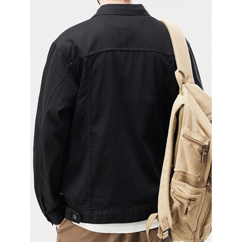 デニムジャケット メンズ ゆったりサイズ ブルゾン Gジャン 男性用 黒 ブラック系 M L XL 2XL 3XL 4XL 春秋 カジュアル アメカジ