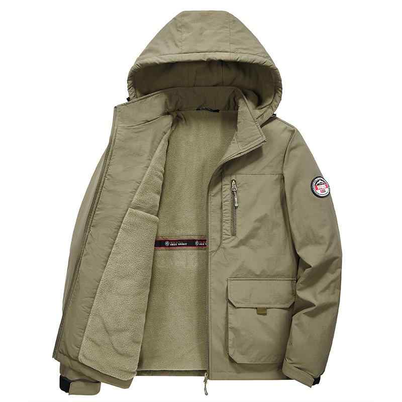 ジャケット 男性用 秋冬 裏起毛 防風 防寒 アウトドア 多ポケット ミリタリー ワーク ウェア ブルゾン ジャンパー