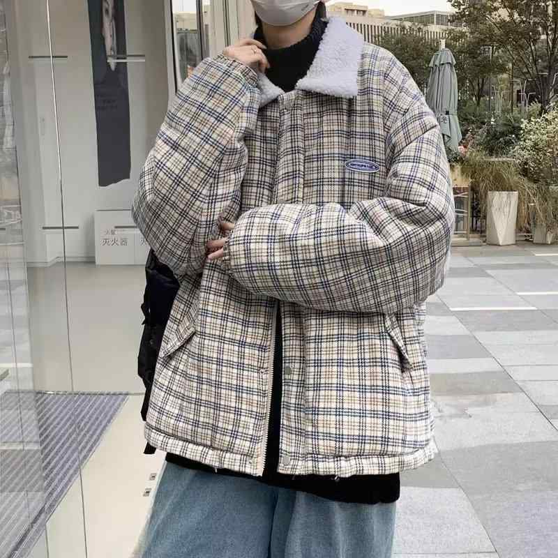 ジャケット メンズ 男性用 冬季 裏起毛 防寒 厚手 ブルゾン ゆったり オーバーサイズ デニム 日系 アウター