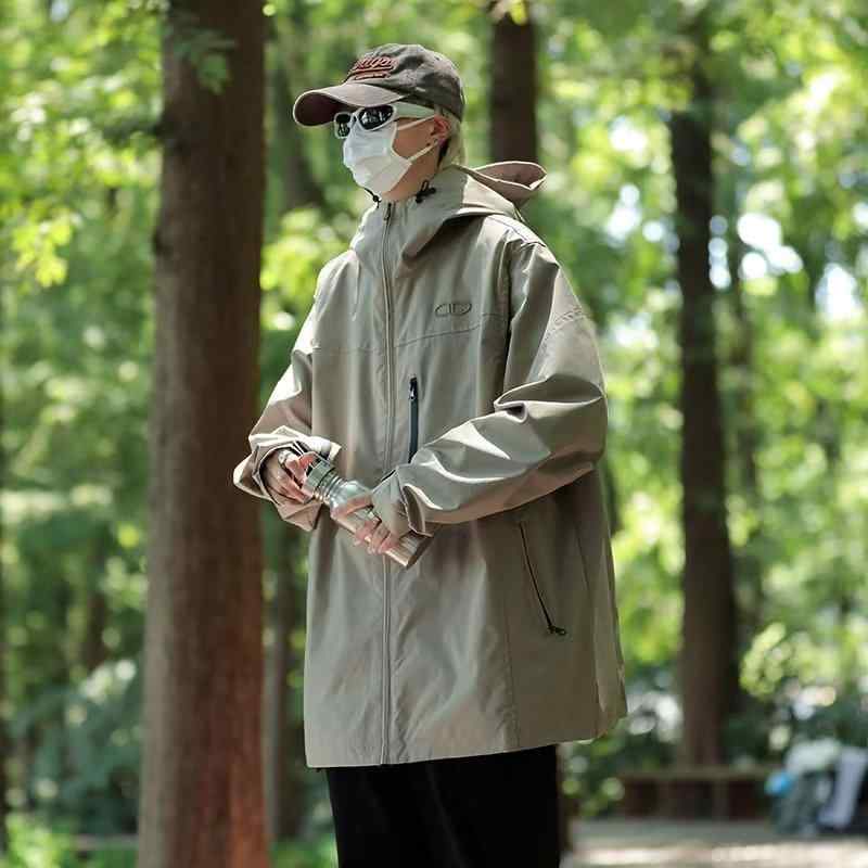 マウンテンパーカー メンズ 春秋 ワークジャケット ゆったり 多機能 ブルゾン 登山 アウトドア カジュアル ブラック カーキ